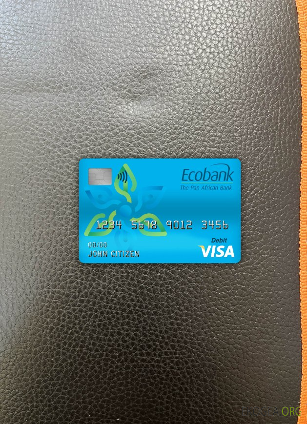 Photolook de la carte de débit visa de la banque Ecobank du Cameroun